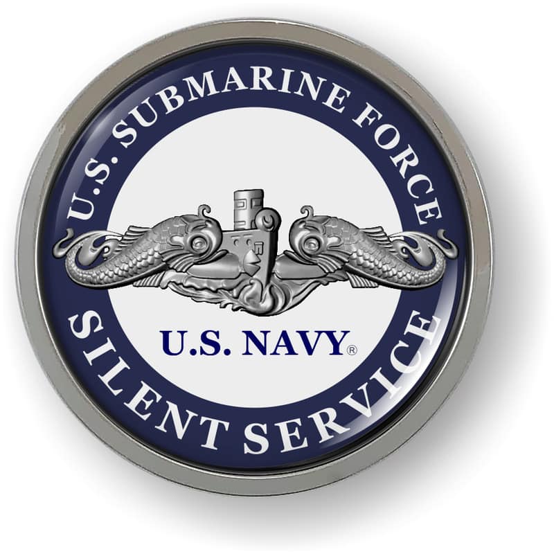 U.S. Navy Submarine Force with Silver Dolphins Emblem